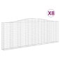vidaXL Cesti Gabbioni ad Arco 8 pz 400x30x140/160 cm Ferro Zincato vidaXL Cesti Gabbioni ad Arco 8 pz 400x30x140/160 cm Ferro Zincato