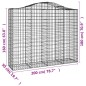 vidaXL Cesti Gabbioni ad Arco 8 pz 200x50x160/180 cm Ferro Zincato vidaXL Cesti Gabbioni ad Arco 8 pz 200x50x160/180 cm Ferro Zincato