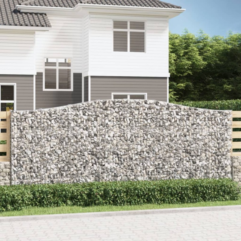 vidaXL Cesti Gabbioni ad Arco 6 pz 400x30x160/180 cm Ferro Zincato vidaXL Cesti Gabbioni ad Arco 6 pz 400x30x160/180 cm Ferro Zincato
