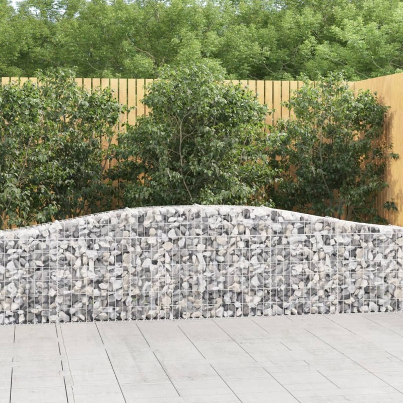 vidaXL Cesti Gabbioni ad Arco 10 pz 400x30x60/80 cm Ferro Zincato vidaXL Cesti Gabbioni ad Arco 10 pz 400x30x60/80 cm Ferro Zincato