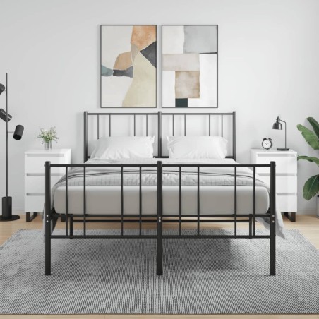 vidaXL Comodini 2 pz Bianco Lucido 40x35x69 cm in Legno Multistrato