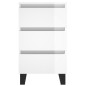 vidaXL Comodini 2 pz Bianco Lucido 40x35x69 cm in Legno Multistrato vidaXL Comodini 2 pz Bianco Lucido 40x35x69 cm in Legno Multistrato