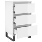 vidaXL Comodini 2 pz Bianco Lucido 40x35x69 cm in Legno Multistrato vidaXL Comodini 2 pz Bianco Lucido 40x35x69 cm in Legno Multistrato