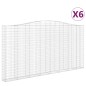 vidaXL Cesti Gabbioni ad Arco 6 pz 400x30x200/220 cm Ferro Zincato vidaXL Cesti Gabbioni ad Arco 6 pz 400x30x200/220 cm Ferro Zincato