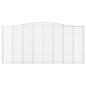 vidaXL Cesti Gabbioni ad Arco 4 pz 400x30x180/200 cm Ferro Zincato