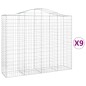 vidaXL Cesti Gabbioni ad Arco 9 pz 200x50x160/180 cm Ferro Zincato vidaXL Cesti Gabbioni ad Arco 9 pz 200x50x160/180 cm Ferro Zincato