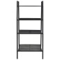 Libreria a Scala con 4 Ripiani in Metallo Nero Libreria a Scala con 4 Ripiani in Metallo Nero