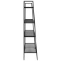 Libreria a Scala con 4 Ripiani in Metallo Nero Libreria a Scala con 4 Ripiani in Metallo Nero
