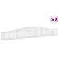 vidaXL Cesti Gabbioni ad Arco 8 pz 400x50x40/60 cm Ferro Zincato vidaXL Cesti Gabbioni ad Arco 8 pz 400x50x40/60 cm Ferro Zincato
