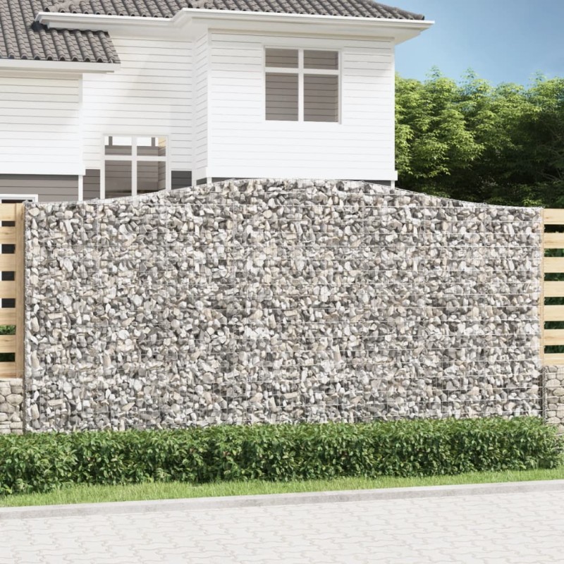 vidaXL Cesti Gabbioni ad Arco 2 pz 400x30x200/220 cm Ferro Zincato vidaXL Cesti Gabbioni ad Arco 2 pz 400x30x200/220 cm Ferro Zincato