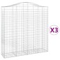 vidaXL Cesti Gabbioni ad Arco 3 pz 200x50x200/220 cm Ferro Zincato vidaXL Cesti Gabbioni ad Arco 3 pz 200x50x200/220 cm Ferro Zincato