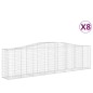 vidaXL Cesti Gabbioni ad Arco 8 pz 400x50x100/120 cm Ferro Zincato vidaXL Cesti Gabbioni ad Arco 8 pz 400x50x100/120 cm Ferro Zincato