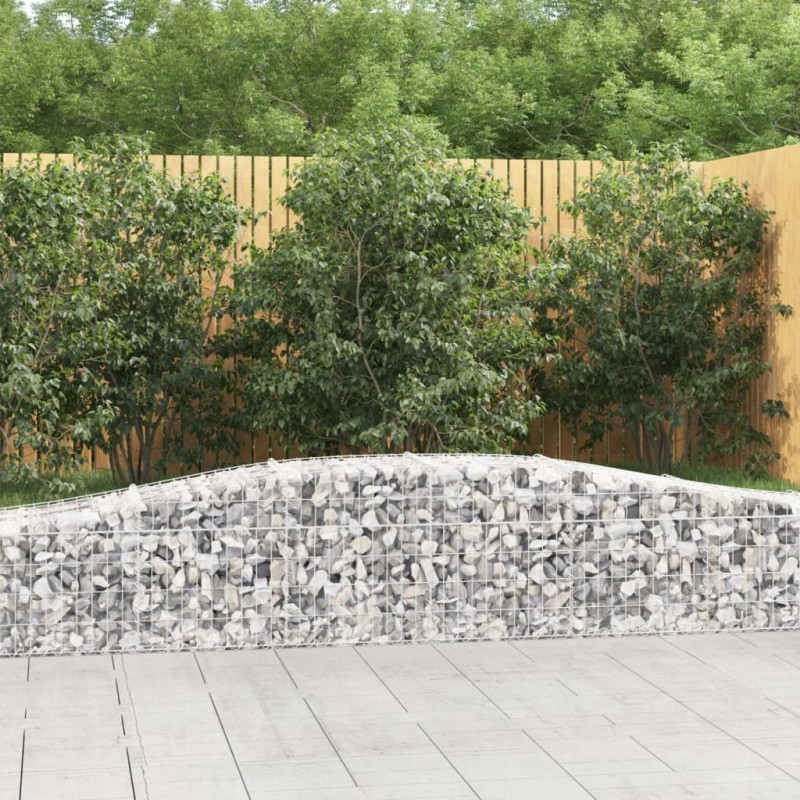 vidaXL Cesti Gabbioni ad Arco 15 pz 400x50x40/60 cm Ferro Zincato vidaXL Cesti Gabbioni ad Arco 15 pz 400x50x40/60 cm Ferro Zincato