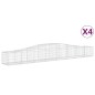 vidaXL Cesti Gabbioni ad Arco 4 pz 400x50x40/60 cm Ferro Zincato vidaXL Cesti Gabbioni ad Arco 4 pz 400x50x40/60 cm Ferro Zincato