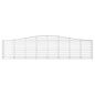 vidaXL Cesti Gabbioni ad Arco 15 pz 400x50x80/100 cm Ferro Zincato
