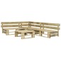 vidaXL Salotto da Giardino in Pallet con Cuscini Grigi 4 pz in Legno vidaXL Salotto da Giardino in Pallet con Cuscini Grigi 4 pz in Legno