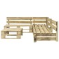 vidaXL Salotto da Giardino in Pallet con Cuscini Grigi 4 pz in Legno vidaXL Salotto da Giardino in Pallet con Cuscini Grigi 4 pz in Legno