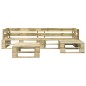 vidaXL Salotto da Giardino in Pallet con Cuscini Grigi 4 pz in Legno vidaXL Salotto da Giardino in Pallet con Cuscini Grigi 4 pz in Legno