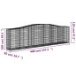 vidaXL Cesti Gabbioni ad Arco 4 pz 400x50x100/120 cm Ferro Zincato vidaXL Cesti Gabbioni ad Arco 4 pz 400x50x100/120 cm Ferro Zincato