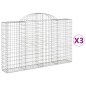 vidaXL Cesti Gabbioni ad Arco 3 pz 200x30x120/140 cm Ferro Zincato vidaXL Cesti Gabbioni ad Arco 3 pz 200x30x120/140 cm Ferro Zincato