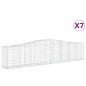 vidaXL Cesti Gabbioni ad Arco 7 pz 400x50x80/100 cm Ferro Zincato vidaXL Cesti Gabbioni ad Arco 7 pz 400x50x80/100 cm Ferro Zincato