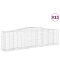 vidaXL Cesti Gabbioni ad Arco 15 pz 400x50x100/120 cm Ferro Zincato vidaXL Cesti Gabbioni ad Arco 15 pz 400x50x100/120 cm Ferro Zincato