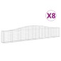 vidaXL Cesti Gabbioni ad Arco 8 pz 400x30x60/80 cm Ferro Zincato vidaXL Cesti Gabbioni ad Arco 8 pz 400x30x60/80 cm Ferro Zincato