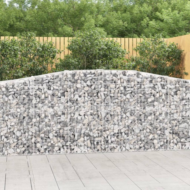 vidaXL Cesti Gabbioni ad Arco 20 pz 400x50x100/120 cm Ferro Zincato vidaXL Cesti Gabbioni ad Arco 20 pz 400x50x100/120 cm Ferro Zincato