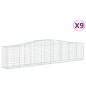 vidaXL Cesti Gabbioni ad Arco 9 pz 400x50x80/100 cm Ferro Zincato vidaXL Cesti Gabbioni ad Arco 9 pz 400x50x80/100 cm Ferro Zincato