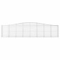 vidaXL Cesti Gabbioni ad Arco 9 pz 400x50x80/100 cm Ferro Zincato vidaXL Cesti Gabbioni ad Arco 9 pz 400x50x80/100 cm Ferro Zincato