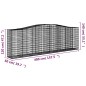 vidaXL Cesti Gabbioni ad Arco 2 pz 400x50x120/140 cm Ferro Zincato vidaXL Cesti Gabbioni ad Arco 2 pz 400x50x120/140 cm Ferro Zincato