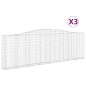 vidaXL Cesti Gabbioni ad Arco 3 pz 400x30x120/140 cm Ferro Zincato vidaXL Cesti Gabbioni ad Arco 3 pz 400x30x120/140 cm Ferro Zincato
