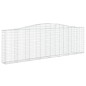 vidaXL Cesti Gabbioni ad Arco 3 pz 400x30x120/140 cm Ferro Zincato vidaXL Cesti Gabbioni ad Arco 3 pz 400x30x120/140 cm Ferro Zincato