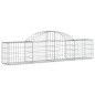 vidaXL Cesti Gabbioni ad Arco 5 pz 200x30x40/60 cm Ferro Zincato vidaXL Cesti Gabbioni ad Arco 5 pz 200x30x40/60 cm Ferro Zincato