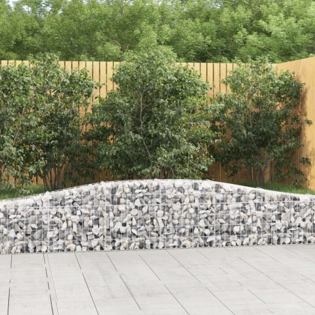 vidaXL Cesti Gabbioni ad Arco 3 pz 400x30x40/60 cm Ferro Zincato