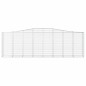 vidaXL Cesti Gabbioni ad Arco 5 pz 400x50x120/140 cm Ferro Zincato