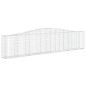 vidaXL Cesti Gabbioni ad Arco 4 pz 400x30x80/100 cm Ferro Zincato