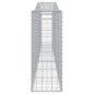 vidaXL Cesti Gabbioni ad Arco 4 pz 400x30x80/100 cm Ferro Zincato