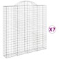 vidaXL Cesti Gabbioni ad Arco 7 pz 200x30x200/220 cm Ferro Zincato vidaXL Cesti Gabbioni ad Arco 7 pz 200x30x200/220 cm Ferro Zincato