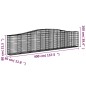 vidaXL Cesti Gabbioni ad Arco 5 pz 400x30x80/100 cm Ferro Zincato vidaXL Cesti Gabbioni ad Arco 5 pz 400x30x80/100 cm Ferro Zincato
