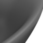Lavabo Troppopieno Ovale Grigio Scuro Opaco 58,5x39cm Ceramica Lavabo Troppopieno Ovale Grigio Scuro Opaco 58,5x39cm Ceramica
