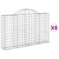 vidaXL Cesti Gabbioni ad Arco 8 pz 200x30x120/140 cm Ferro Zincato vidaXL Cesti Gabbioni ad Arco 8 pz 200x30x120/140 cm Ferro Zincato