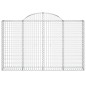 vidaXL Cesti Gabbioni ad Arco 8 pz 200x30x120/140 cm Ferro Zincato vidaXL Cesti Gabbioni ad Arco 8 pz 200x30x120/140 cm Ferro Zincato