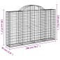 vidaXL Cesti Gabbioni ad Arco 8 pz 200x30x120/140 cm Ferro Zincato vidaXL Cesti Gabbioni ad Arco 8 pz 200x30x120/140 cm Ferro Zincato
