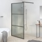 Parete Doccia Walk in 115x195 cm in Vetro Scuro ESG Nero Parete Doccia Walk in 115x195 cm in Vetro Scuro ESG Nero