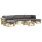 vidaXL Salotto da Giardino in Pallet con Cuscini Grigi 6 pz in Legno vidaXL Salotto da Giardino in Pallet con Cuscini Grigi 6 pz in Legno