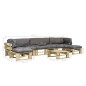 vidaXL Salotto da Giardino in Pallet con Cuscini Grigi 6 pz in Legno vidaXL Salotto da Giardino in Pallet con Cuscini Grigi 6 pz in Legno