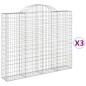vidaXL Cesti Gabbioni ad Arco 3 pz 200x30x160/180 cm Ferro Zincato vidaXL Cesti Gabbioni ad Arco 3 pz 200x30x160/180 cm Ferro Zincato