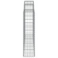 vidaXL Cesti Gabbioni ad Arco 2 pz 200x30x120/140 cm Ferro Zincato vidaXL Cesti Gabbioni ad Arco 2 pz 200x30x120/140 cm Ferro Zincato