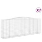 vidaXL Cesti Gabbioni ad Arco 7 pz 400x50x140/160 cm Ferro Zincato vidaXL Cesti Gabbioni ad Arco 7 pz 400x50x140/160 cm Ferro Zincato